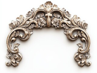 Decorative border frame framing element on white background