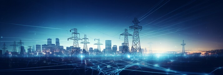 Dynamic High Voltage Tower and Power Lines Abstract