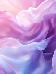 Fototapeta premium Elegant Lavender Silk Fabric Waves Background with Soft Light and Shadows