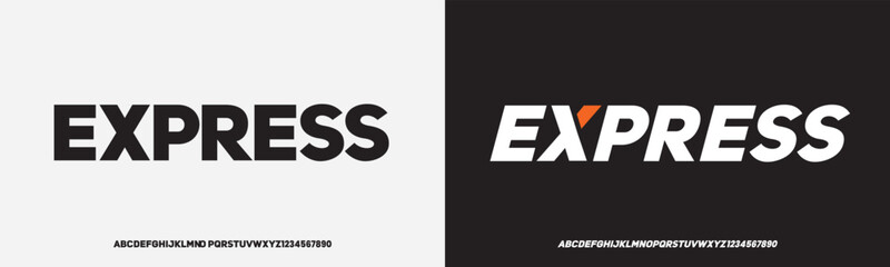 Modern Bold Font. Regular and Number Typography urban style alphabet fonts for fashion, sport, technology, digital, movie, logo design, vector illustration
