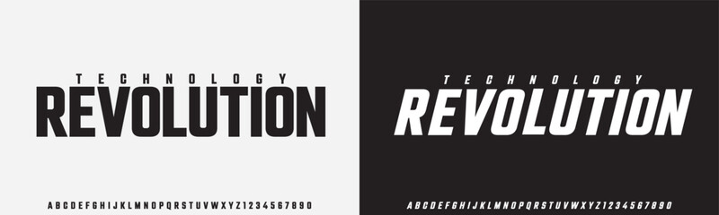 Modern Bold Font. Regular Italic Number Typography urban style alphabet fonts for fashion, sport, technology, digital, movie, logo design, vector illustration
