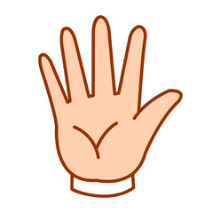 Hand five finger emoji