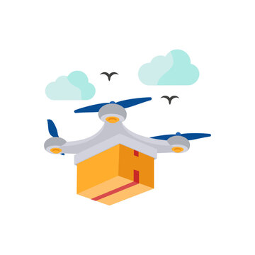 Drone Delivery, Delivery Service illustration
