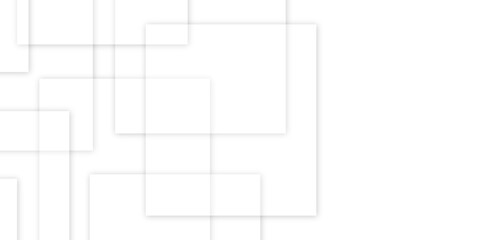 Abstract white background design with layers of textured white transparent material in triangle and squares shapes. White color technology concept geometric line vector white light grey background.	
