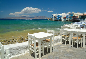 mykonos or mikonos island in greece