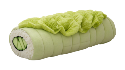 A vibrant and colorful sushi roll crafted with fresh ingredients, showcasing a delicious blend of flavors and textures.