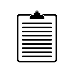 Clipboard Icon Isolated On White Background. Vector Illustration