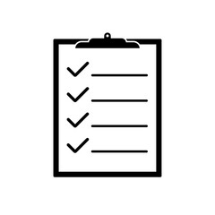 Clipboard Icon Isolated On White Background. Vector Illustration