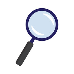 Search icon, Magnifying glass icon on white background. Zoom symbol or zoom lens sign in flat style. vector illustration.