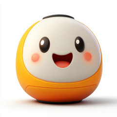 Naklejka premium Cute Cartoon Carbon Monoxide Detector With a Happy Face