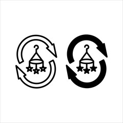 Recycle symbol. Recycle arrow icon. Reuse symbol. Recycle label. Recycle badge. Recycle icon. Recycle icon for children's toys, reuse and reduce, on white background