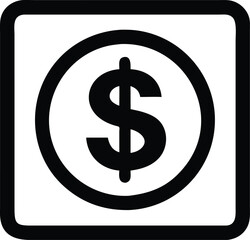 dollar sign on a white background