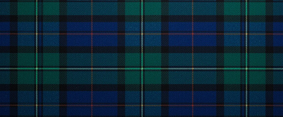 Dark blue and green plaid fabric texture