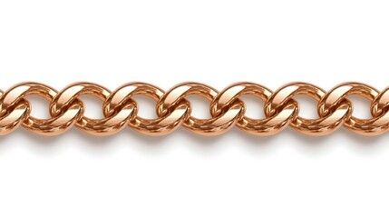 Obraz premium Ornate Golden Metallic Chain Forming a Decorative Looping Border