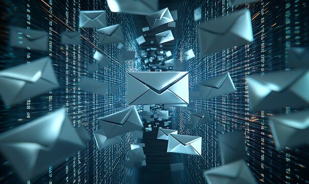 Unknown Emails Screenshots or visual representations of email inboxes flooded with unknown or suspicious emails. potential risks associated with clicking on links or opening attachments