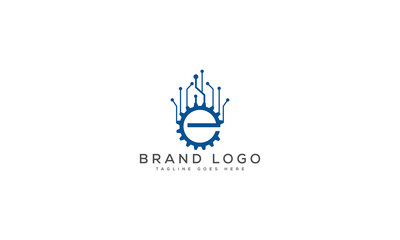 letter E logo design vector template design for brand.