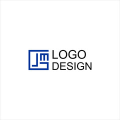 initial JGM, JMG,GJM logo vector for business financial design template wit rectangle square geometric icon