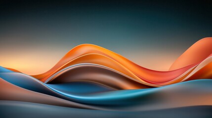 Obraz premium Vibrant Holographic Waves in Fluid Motion