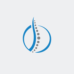 Fototapeta premium Spine logo, Modern Chiropractic Logo Design, Spine fully editable vector logo template
