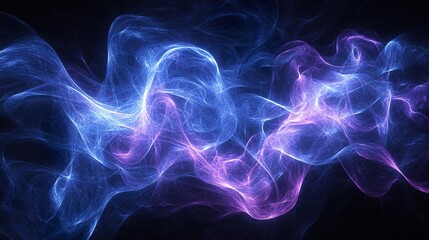 Fototapeta premium The Technological and Futuristic Feel of Blue Particle Waves