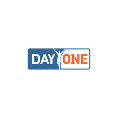 day one logo icon, calendar vector design, potential sport winner design. victory day concept