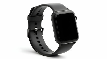 Obraz premium Photo Smartwatch Technology Modern Black Device Time Wrist Wearable Digital Communication