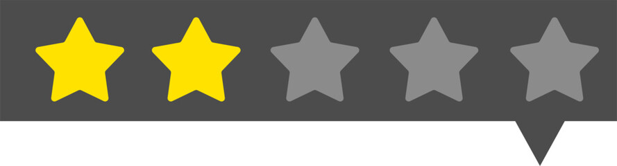 2 star rating icon