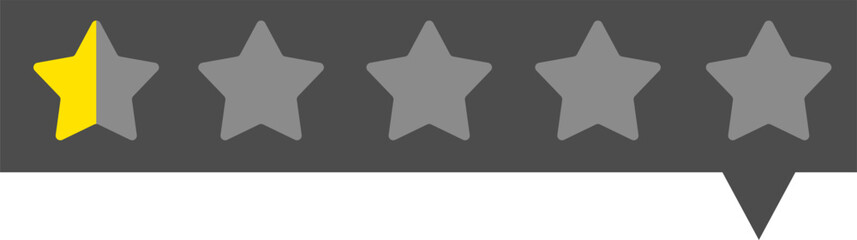 0,5 star rating icon