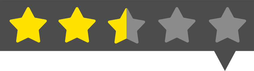 2,5 star rating icon