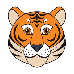 Intricate zentangle tiger face with detailed patterns, bold lines, and mesmerizing designs, showcasing the majestic and fierce expression of the tiger in artistic style.