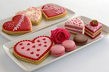 Heart shaped desserts