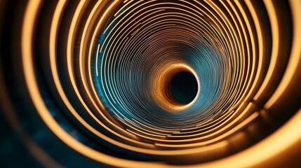 Mesmerizing Abstract Spiral of Radiant Light and Energy Flowing Through the Air