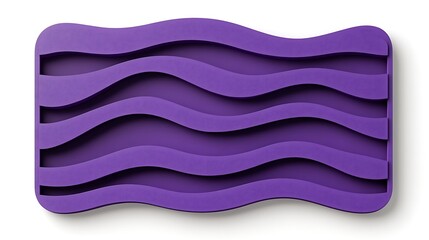 Purple wavy tray, studio shot