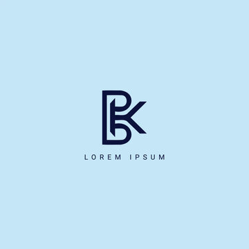 Modern alphabet letter PKB KB unique logo vector template illustration BK Logo