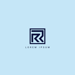 Modern alphabet letter Rr R unique logo vector template illustration R