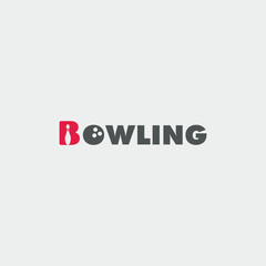 silhouette ball bowling with pin bowling logo vector symbol icon design illustration
