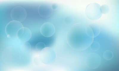 Abstract Blue Background with Golden Bokeh Circles
