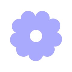 Flower clip art design on plain white transparent isolated background for card, shirt, hoodie, sweatshirt, apparel, card, tag, mug, icon, poster or badge