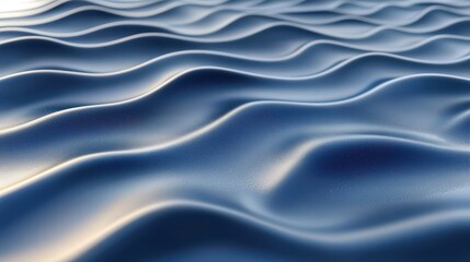 Serene blue undulations, A calming abstract waves visual imagery