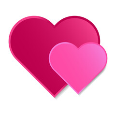 Valentine love heart isolated vector illustration