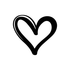 Heart clip art design on plain white transparent isolated background for card, shirt, hoodie, sweatshirt, apparel, tag, mug, icon, poster or badge