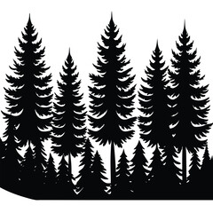 Obraz premium set of fir trees