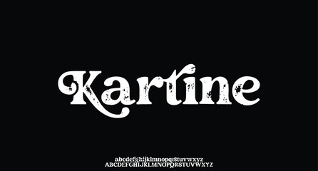 Kartine, Luxury alphabet letters font. Typography elegant wedding classic lettering serif fonts decorative vintage retro. vector illustration 
