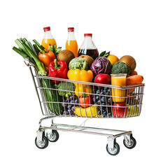 Grocery Shopping Day isolated on white background