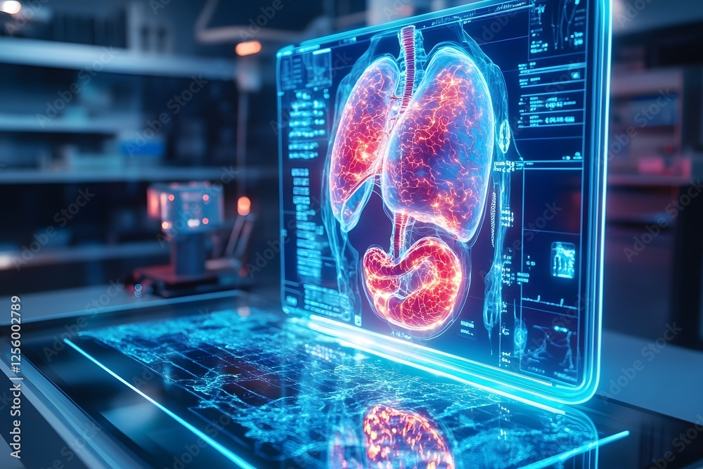 Aufkleber Advanced Digital Visualization of Human Lungs with Internal Structures
