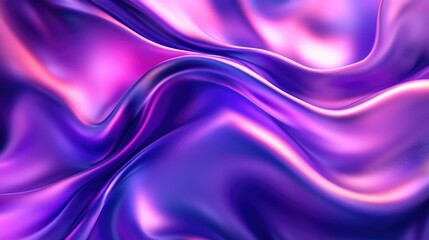 Abstract background from textured purple fabric. Purple silk satin fabric with waves. Beautiful backdrop for fashion, Silky, flowing drapery. Rich, smooth curtain with style and elegance.