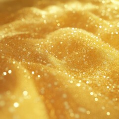 Golden Sparkling Abstract Background with Luxurious Shine and Dynamic Particle Effects
