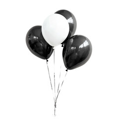 Black and white balloons floating joyfully a celebratory mood © nahid_hasan_masud