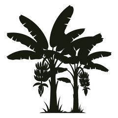 Banana silhouette vector graphic.