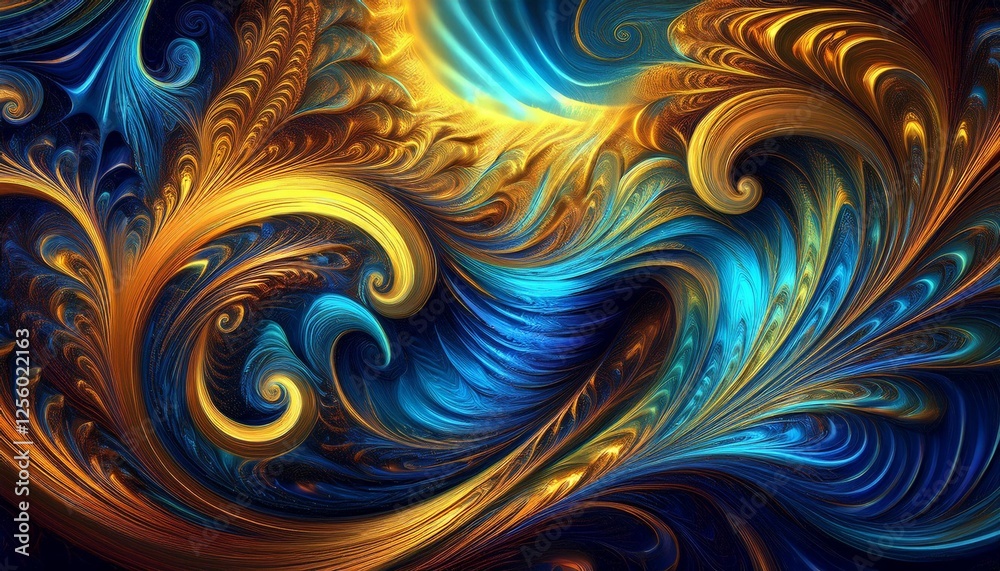 Canvas Prints fractal burst background